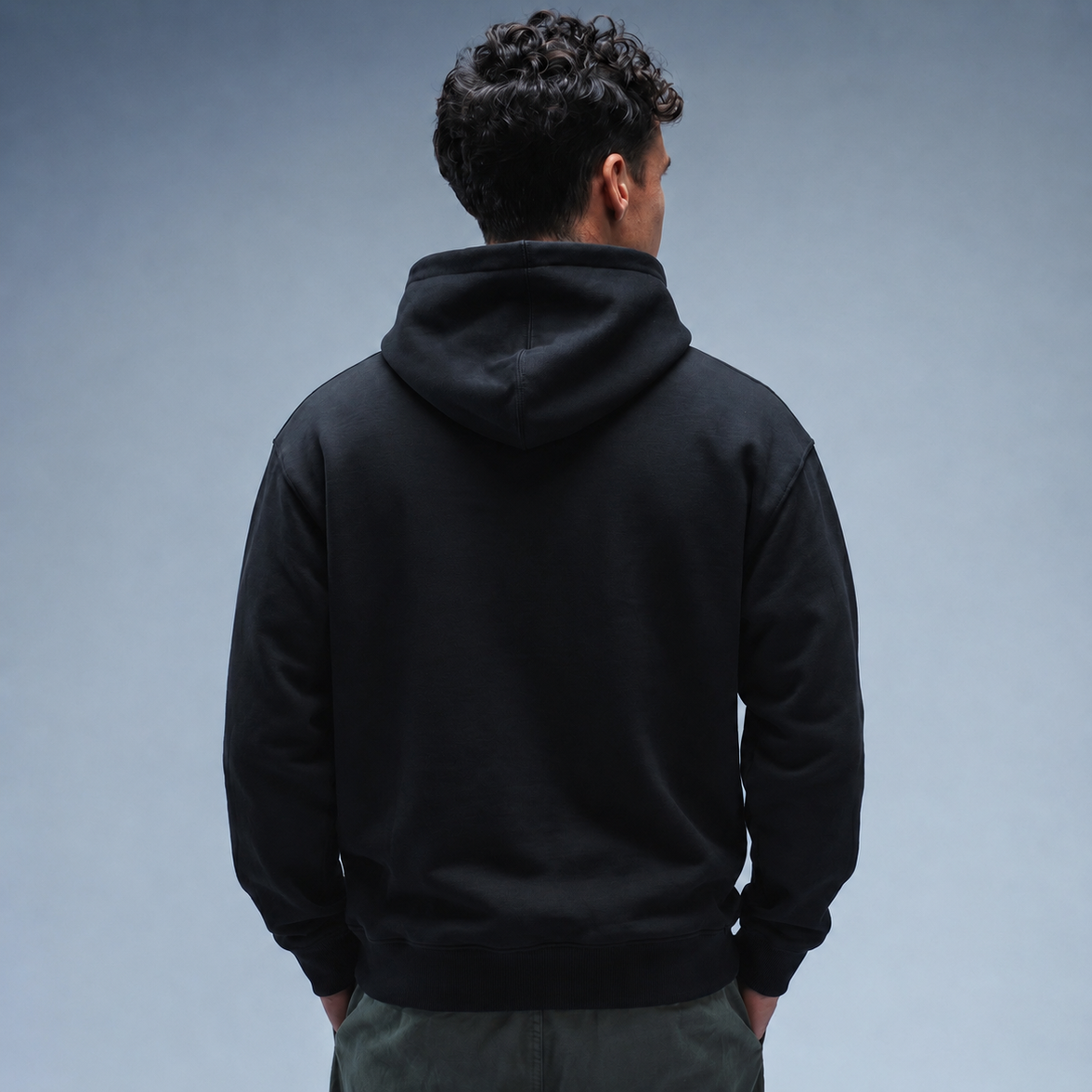 Oversized Courtside Hood Black