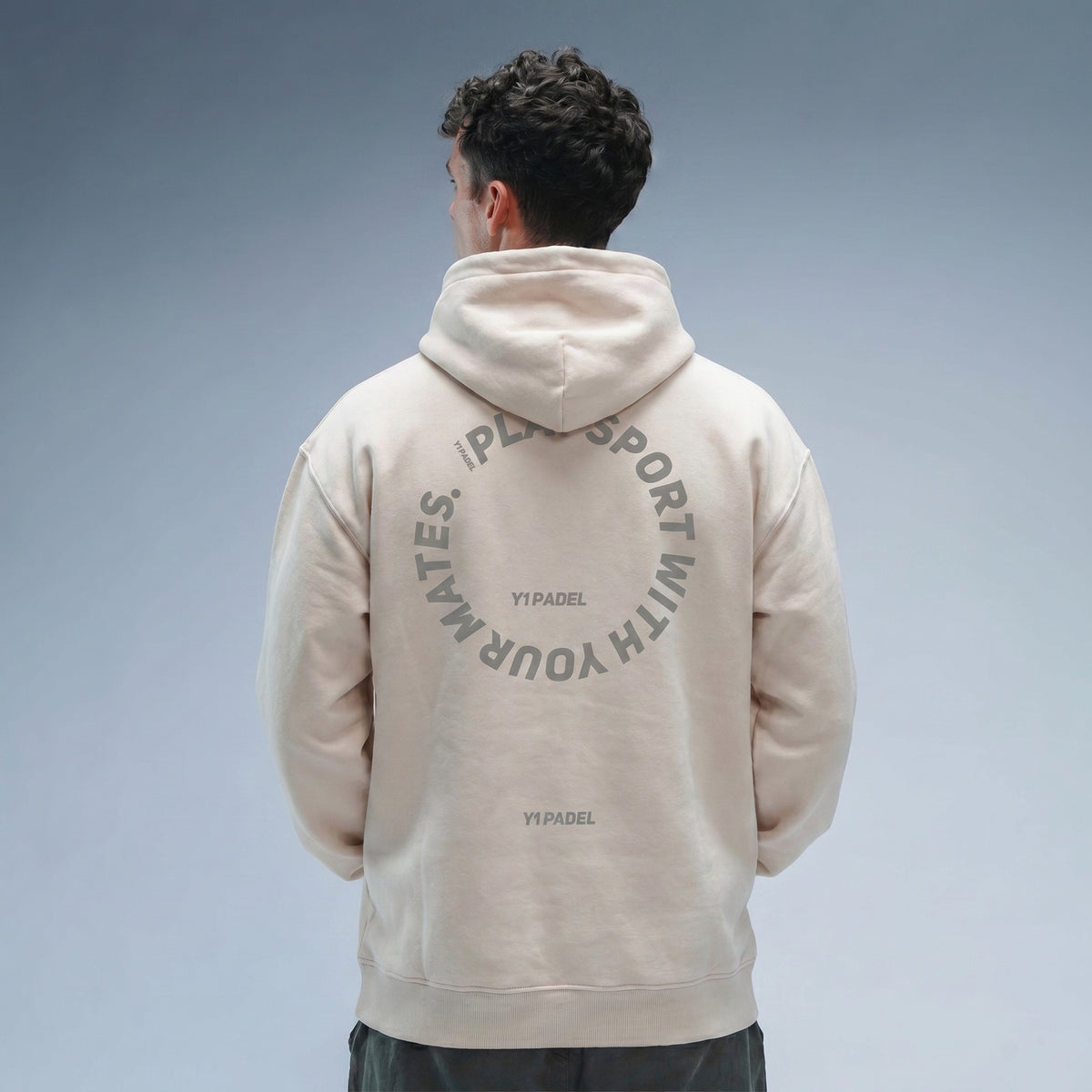 Oversized Padel Mates Hood Stonewash White
