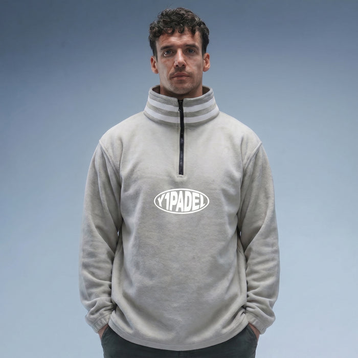 Y1 Padel Pill Retro Fleece Stonewash White