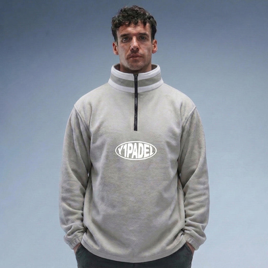 Y1 Padel Pill Retro Fleece Stonewash White
