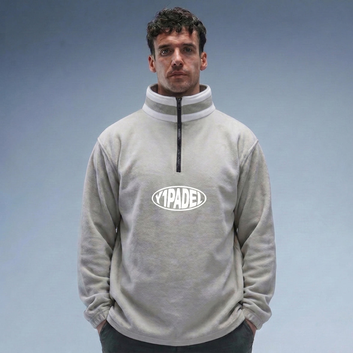 Y1 Padel Pill Retro Fleece Stonewash White