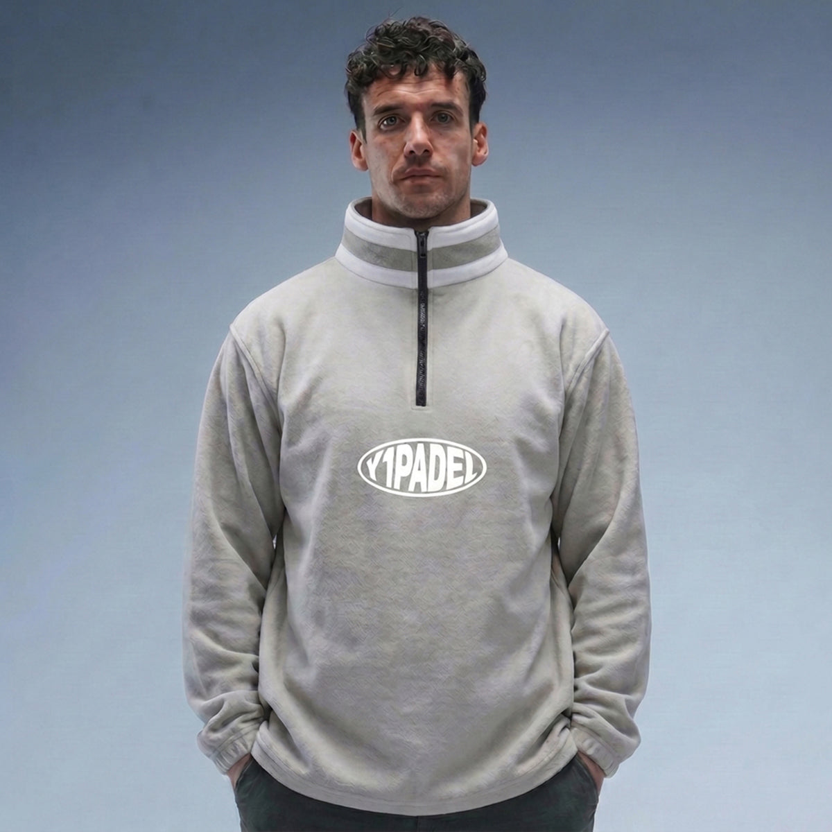Y1 Padel Pill Retro Fleece Stonewash White