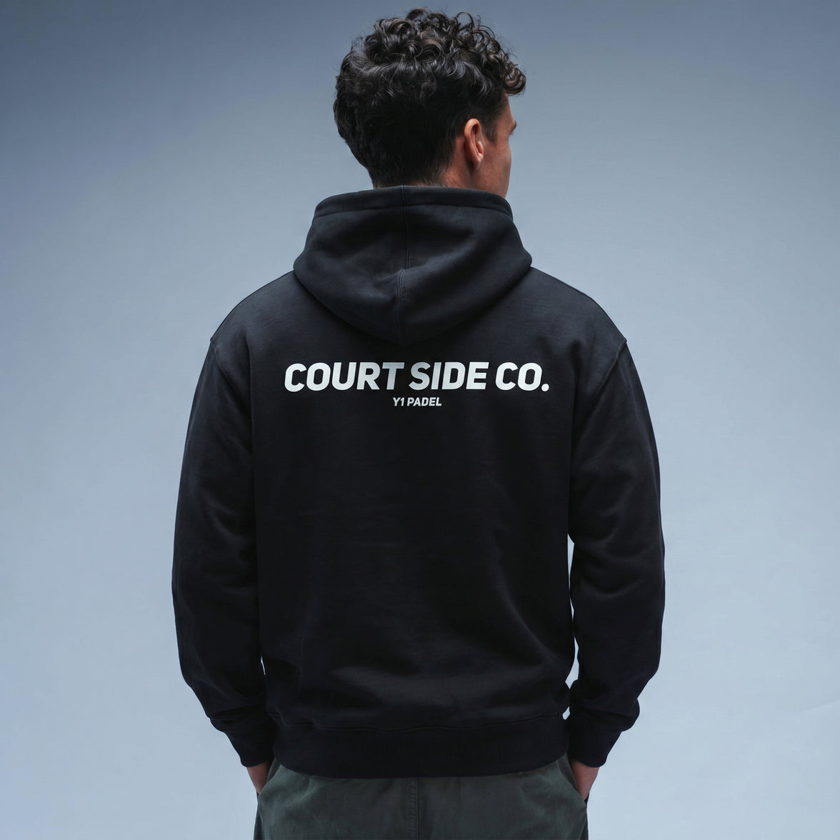 Oversized Courtside Hood Black
