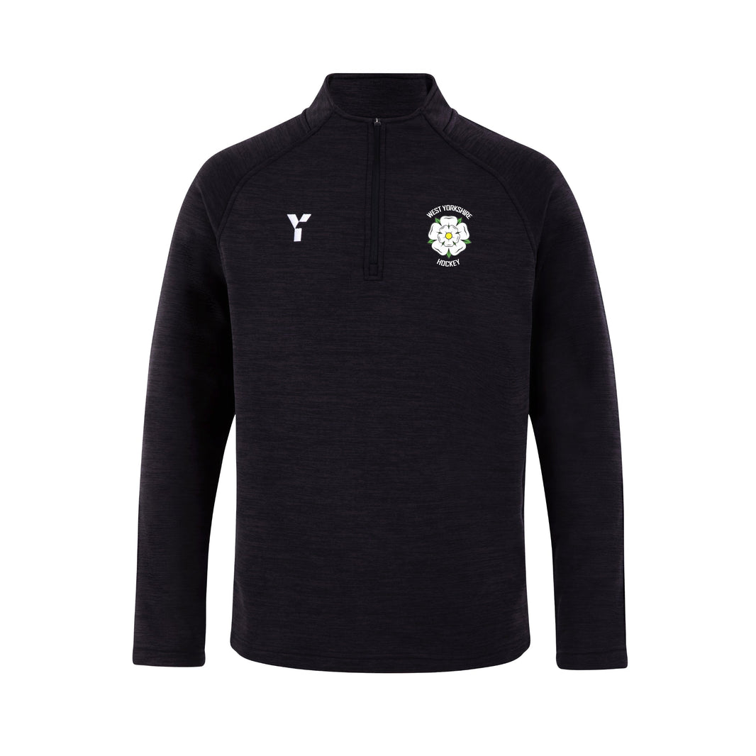 West Yorkshire Hockey - Fugi Quarter Zip Unisex Black Melange (SALE)