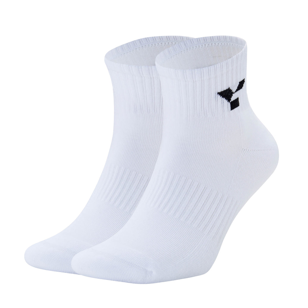 White Half Crew Trainer Socks