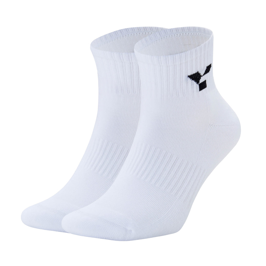 White Half Crew Trainer Socks