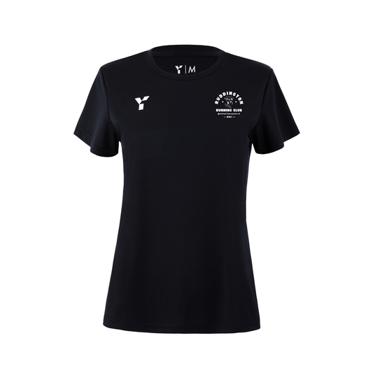 Ruddington RC - Short Sleeve Training Top Women's Black (Printed Back)