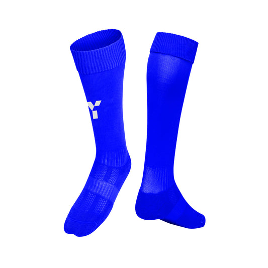 Y1 Bright Blue Playing Socks