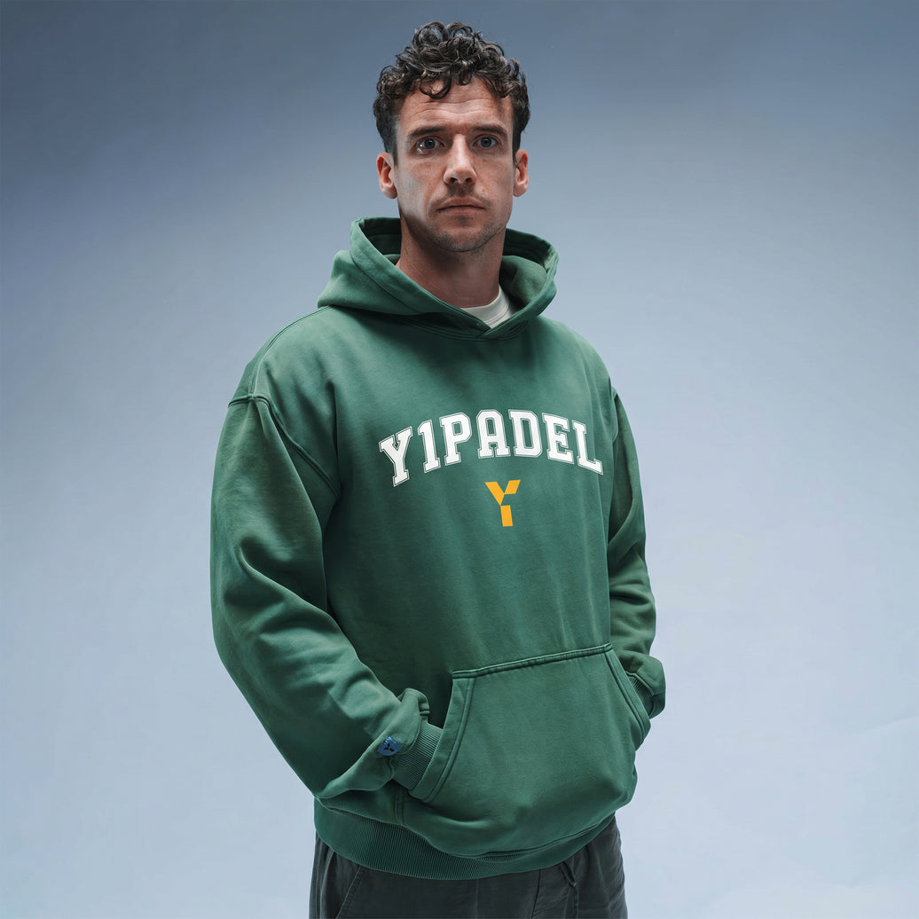Oversized Y1 Padel College Hood Stonewash Green