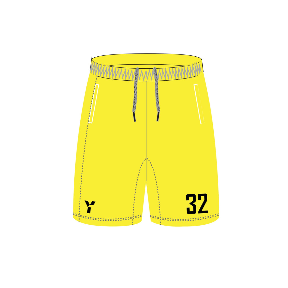 Wales Masters - GK Shorts Yellow club teamwear by Y1