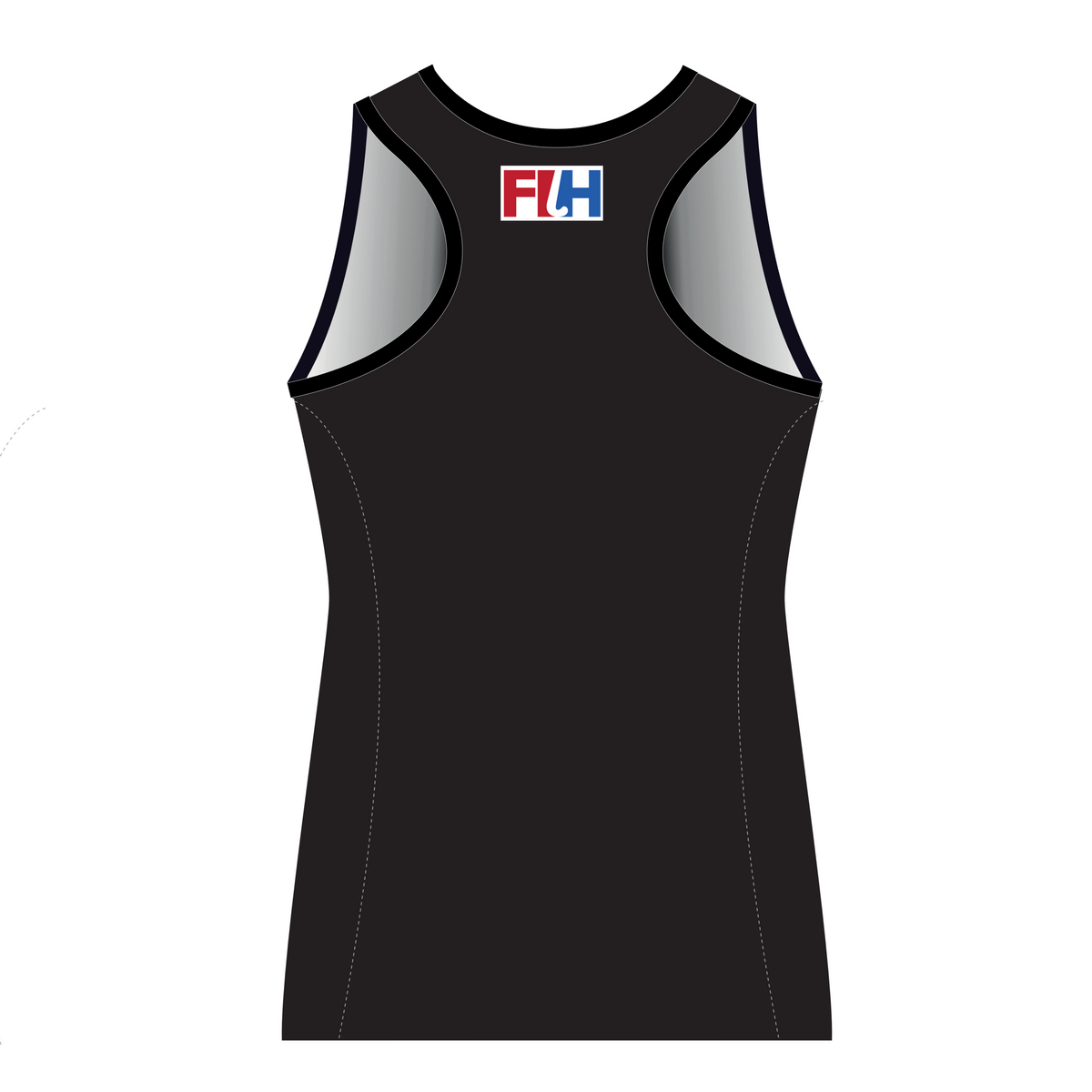 Wales Masters - Ladies Playing Tank (Racer Back) Black club teamwear by Y1 - view 2