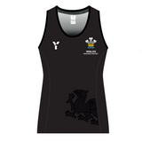 Wales Masters - Ladies Playing Tank (Racer Back) Black