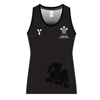 Wales Masters - Ladies Playing Tank (Racer Back) Black