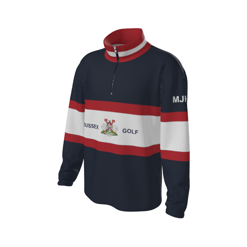 Retro Quarter Zip Fleece 5 Y1 Custom Retro Quarter Zip Fleece. (x 17)