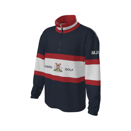 Retro Quarter Zip Fleece 5 Y1 Custom Retro Quarter Zip Fleece. (x 17)