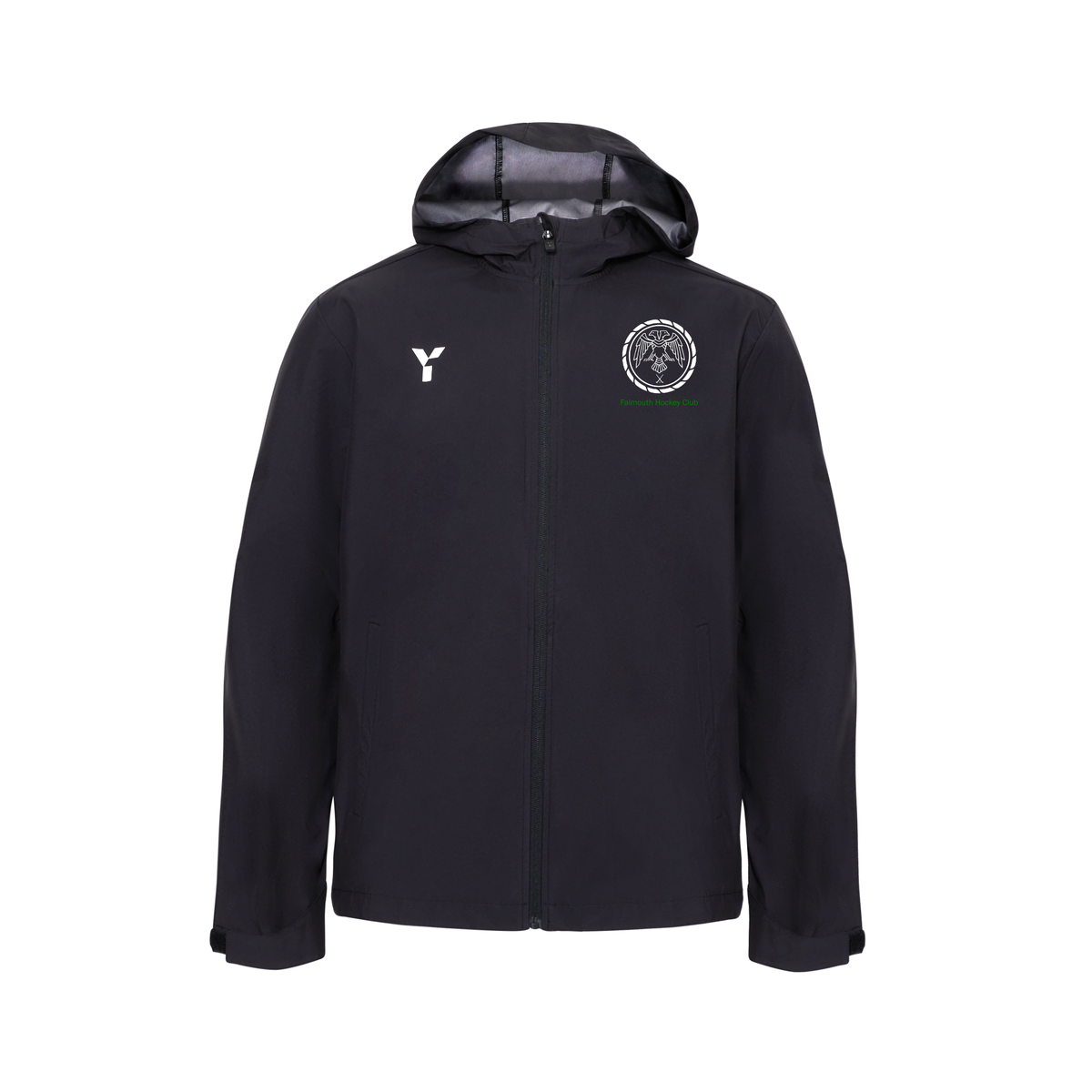 Falmouth HC - Raincoat Unisex Black club teamwear by Y1