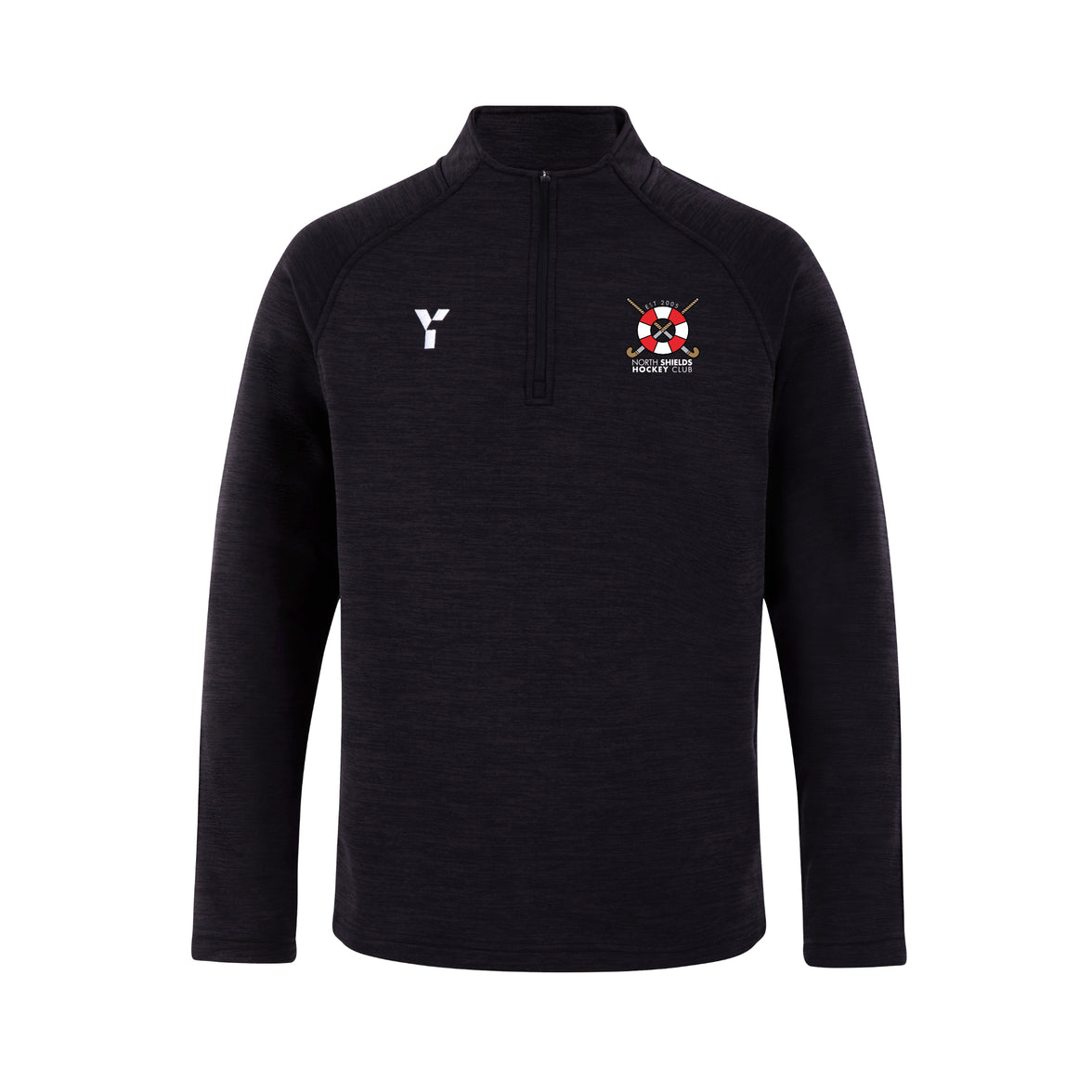 North Shields HC - Fugi Quarter Zip Unisex Black Melange