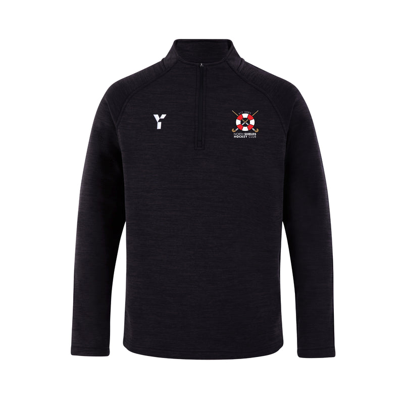 North Shields HC - Fugi Quarter Zip Unisex Black Melange