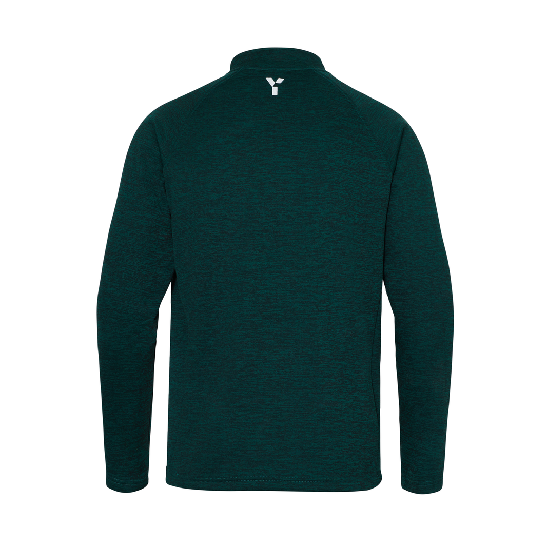 Fugi Quarter Zip Unisex Green Melange