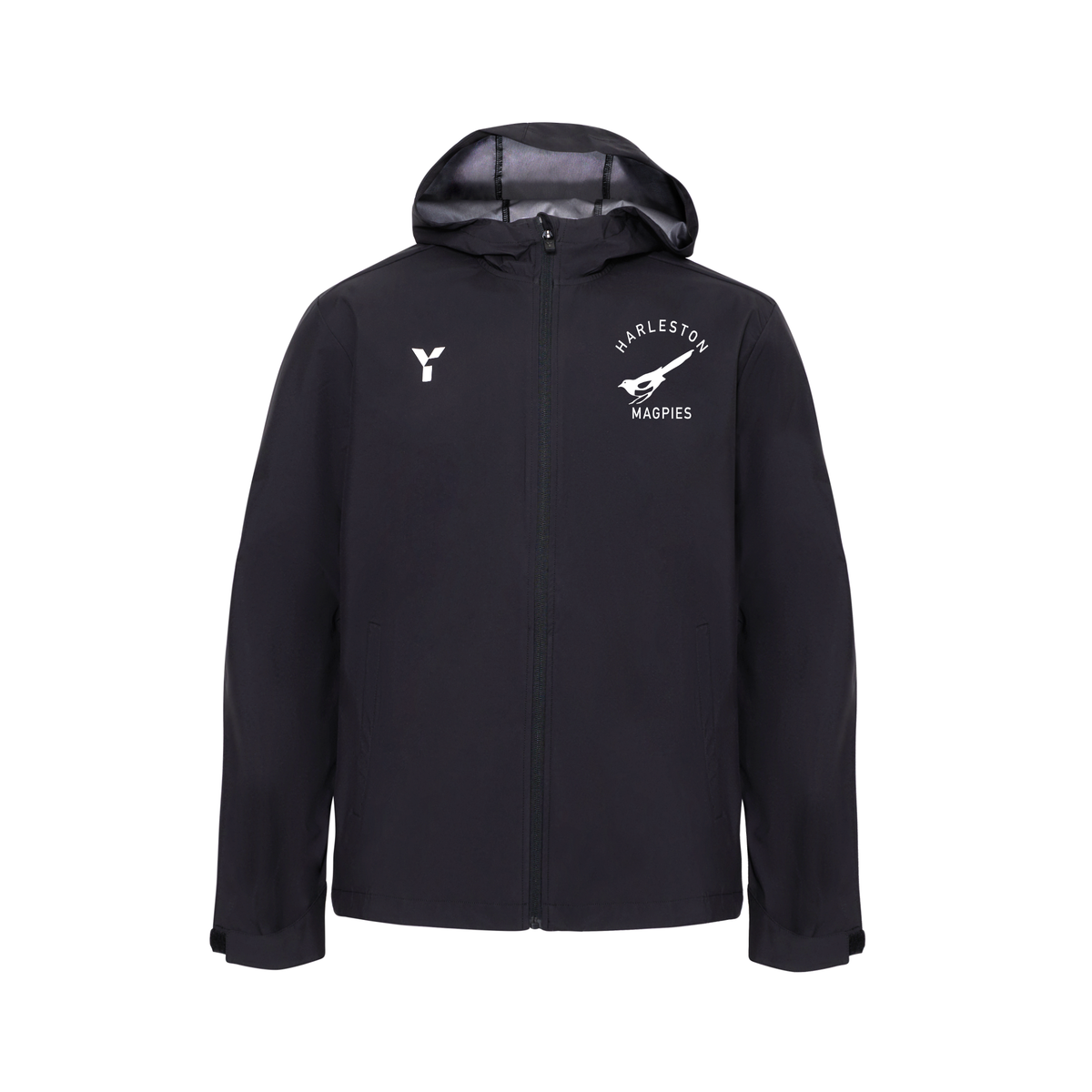 Harleston Magpies HC - Raincoat Unisex Black club teamwear by Y1