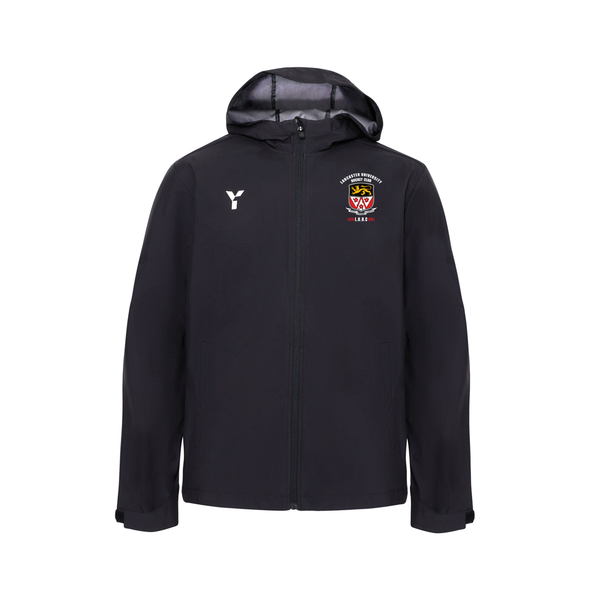Lancaster University HC - Raincoat Unisex Black club teamwear by Y1