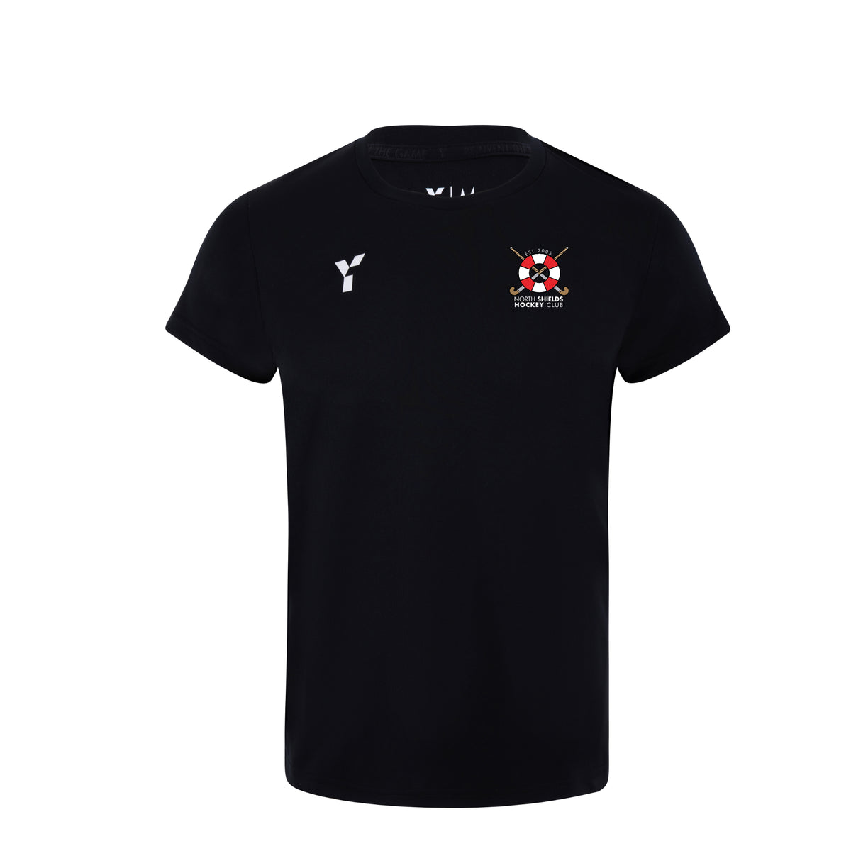 North Shields HC - Short Sleeve Training Top Mens Black club teamwear by Y1