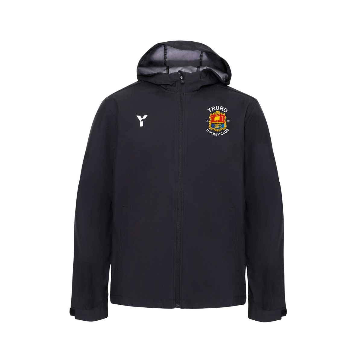 Truro HC - Raincoat Unisex Black club teamwear by Y1