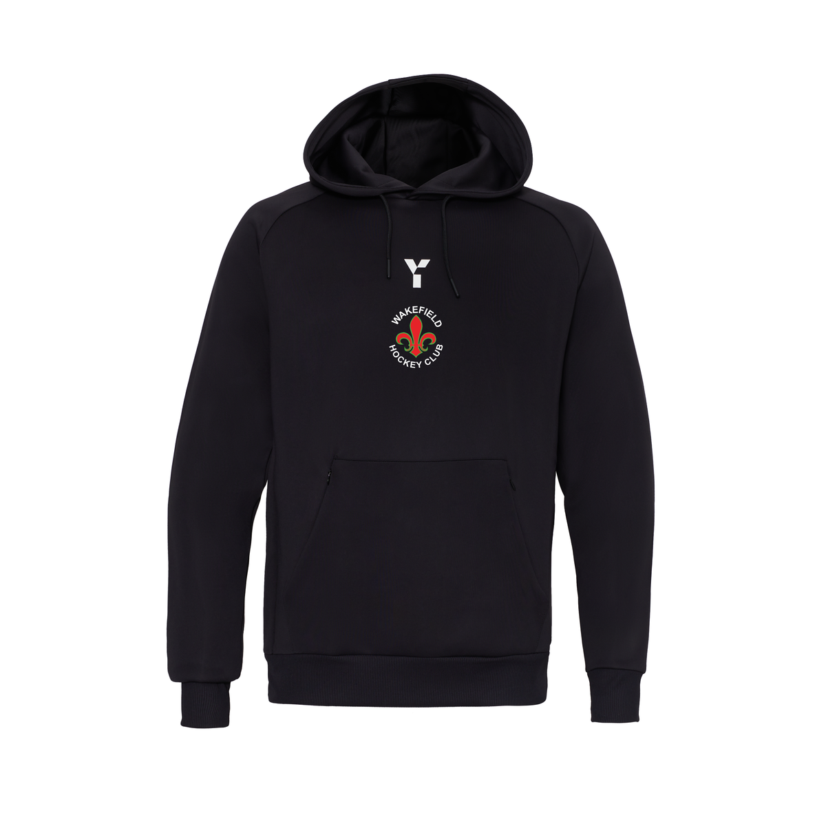 Wakefield HC - Performance Hoody Unisex Black club teamwear by Y1
