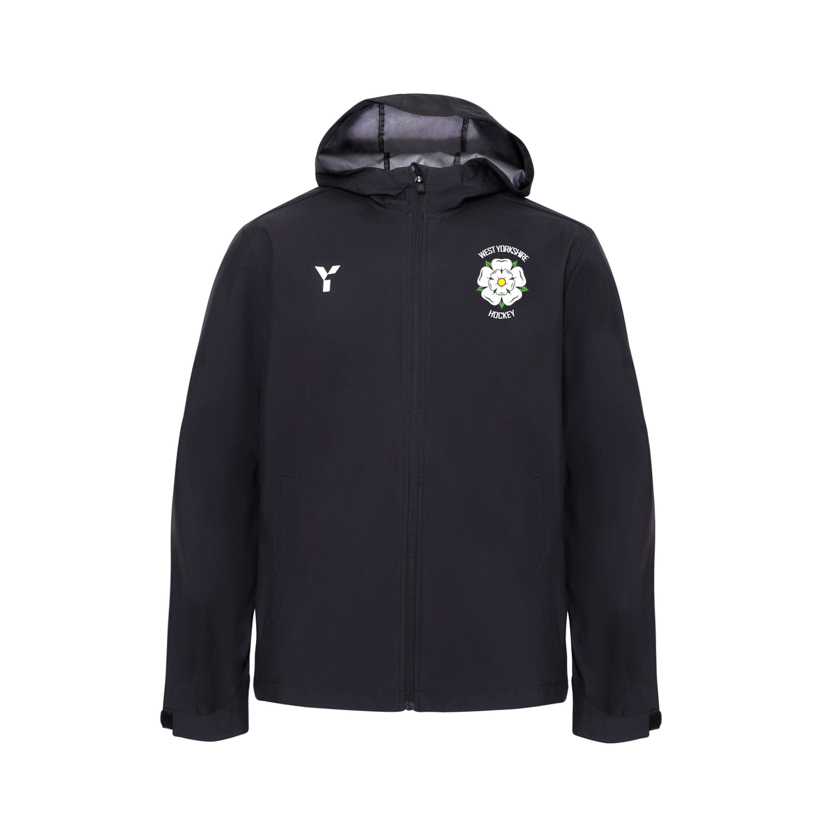 West Yorkshire Hockey - Raincoat Unisex Black club teamwear by Y1