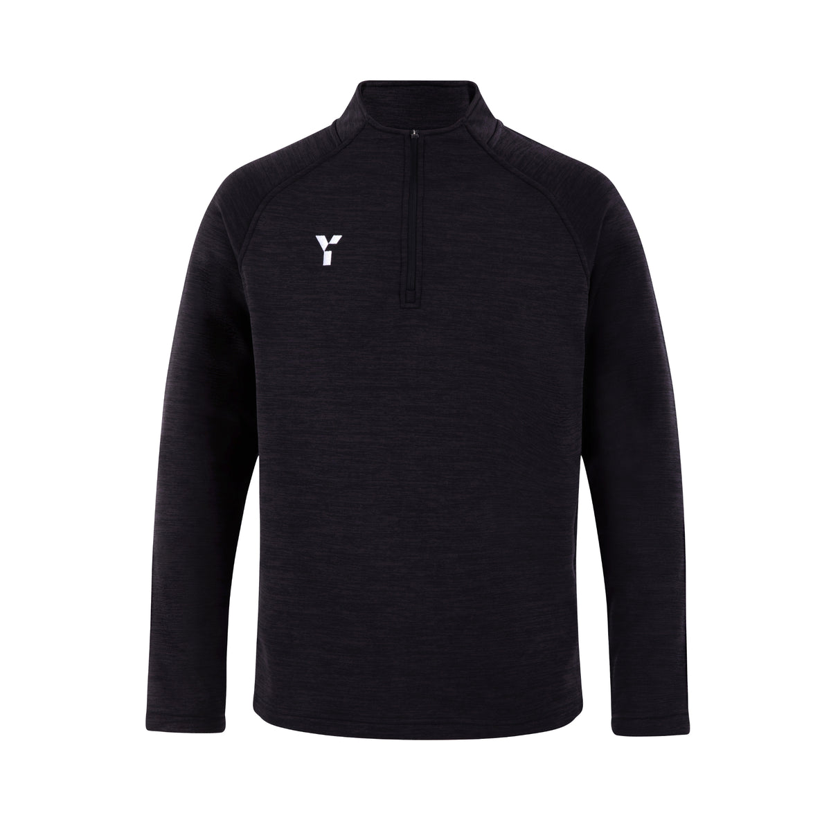 Fugi Quarter Zip Unisex Black Melange by Y1