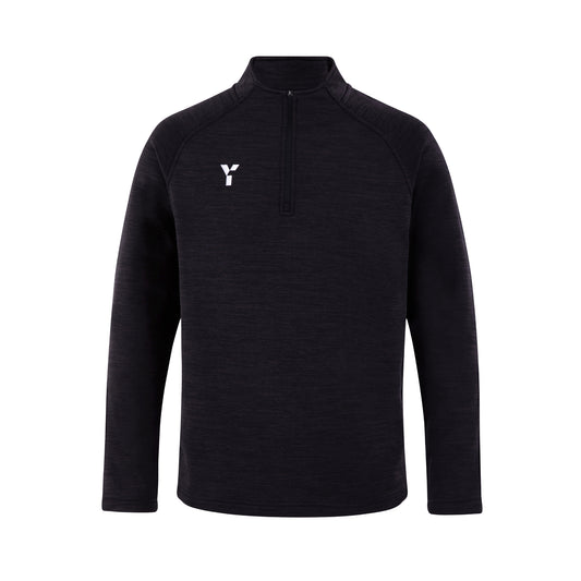 Fugi Quarter Zip Unisex Black Melange