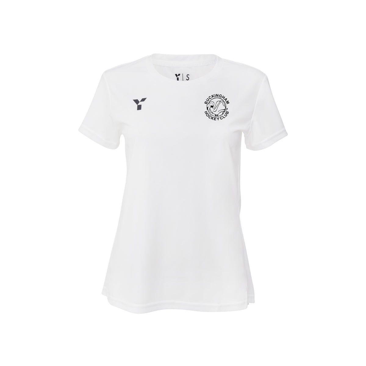 Buckingham HC - Short Sleeve Training Top Women's White club teamwear by Y1
