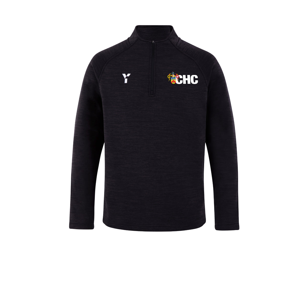 Cheltenham HC - Fugi Quarter Zip Unisex Black Melange club teamwear by Y1