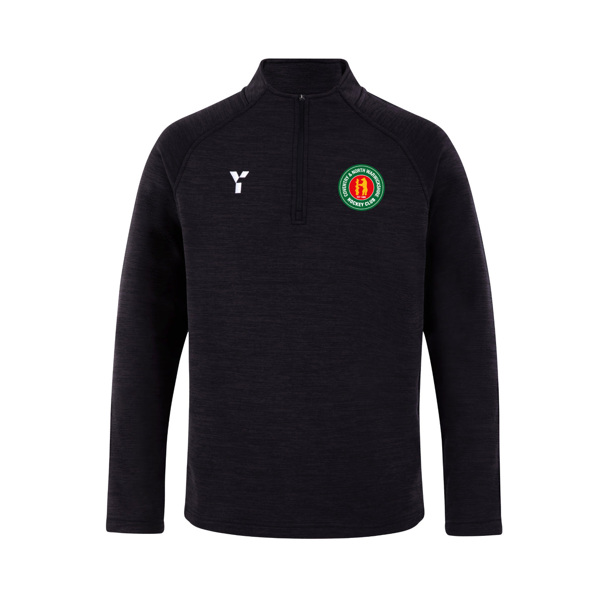 Coventry & NW HC - Fugi Quarter Zip Unisex Black Melange club teamwear by Y1