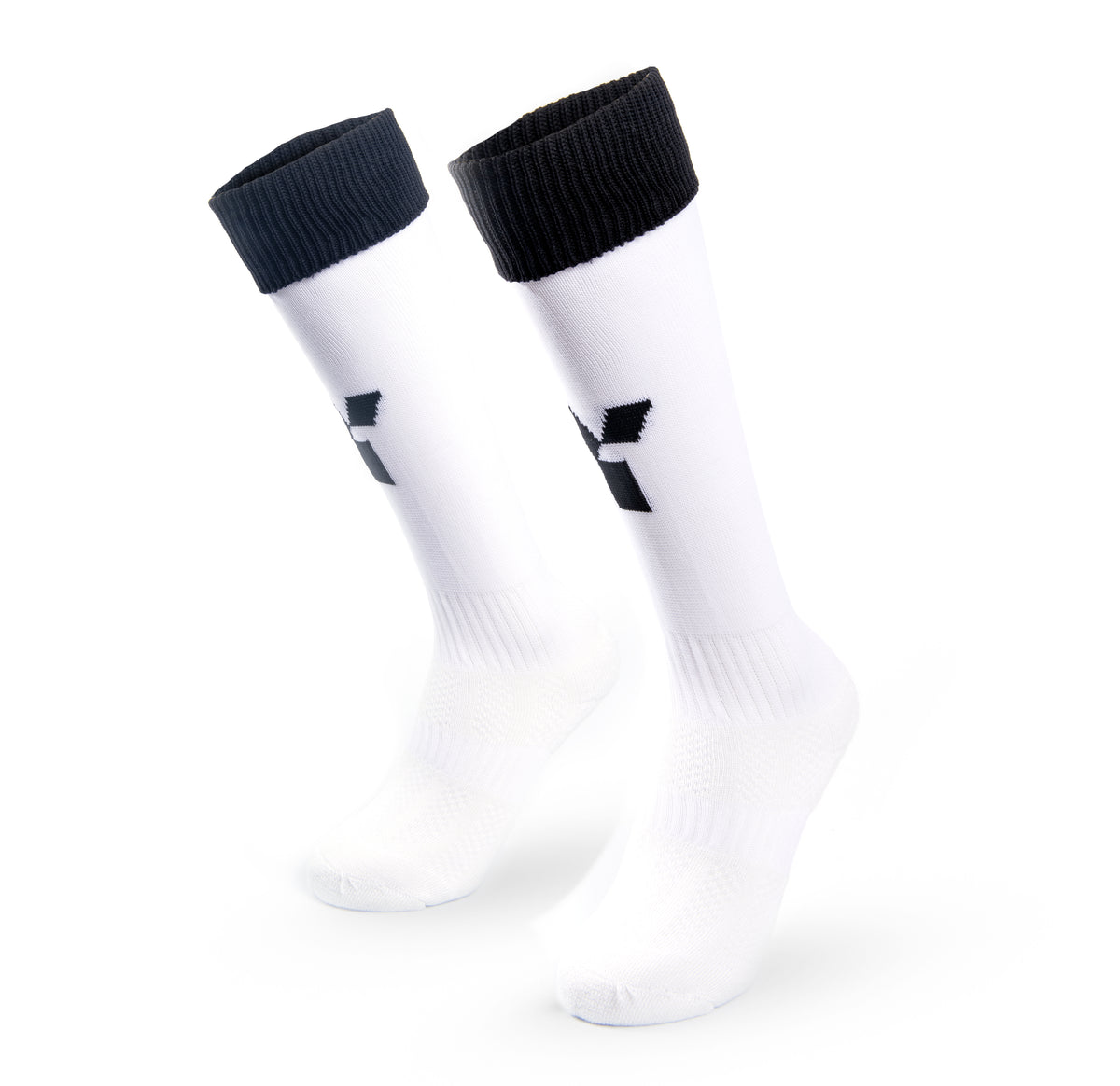 Harleston Magpies Home Playing Socks - White/Black club teamwear by Y1