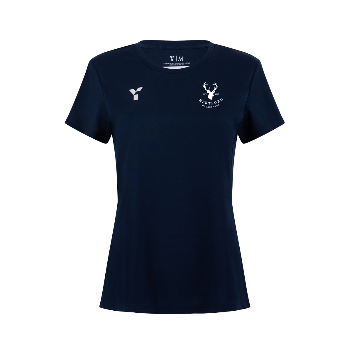 Hertford HC - Short Sleeve Training Top Women's Navy club teamwear by Y1