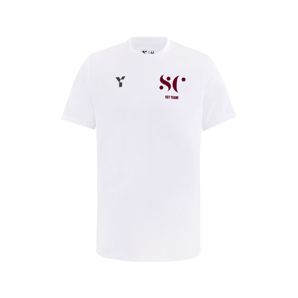 Scarborough College - Short Sleeve Training Top Mens White club teamwear by Y1