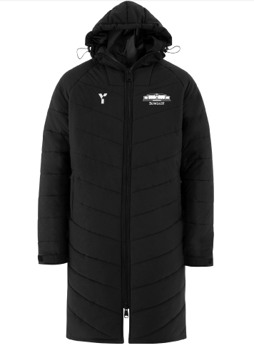 Bowdon HC - Bench Jacket Unisex Black club teamwear by Y1