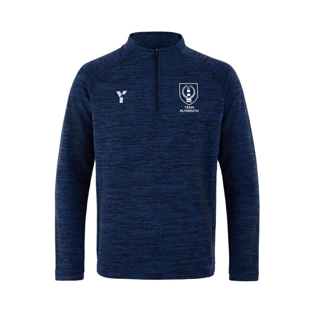 University of Plymouth HC - Fugi Quarter Zip Unisex Navy Melange